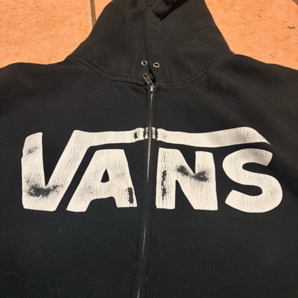 Distorted Black vans zip up